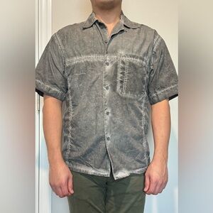 Zara Men's Washed Gray Button Down Shirt